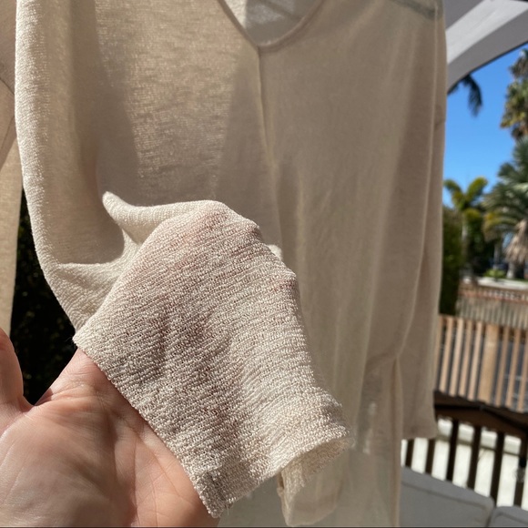 Wheat Color Open Knit Top - Picture 5 of 5